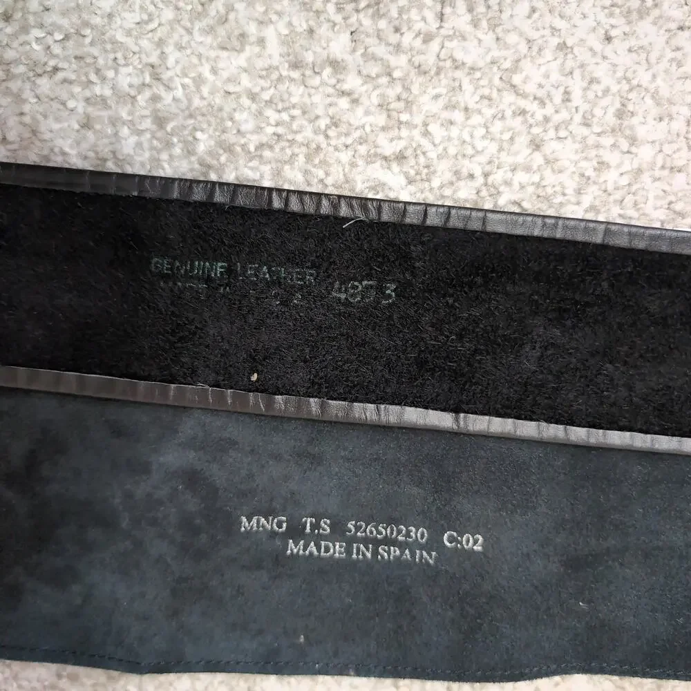 Vintage Wide Leather Buckle Belt Set